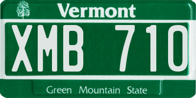 VT license plate XMB710