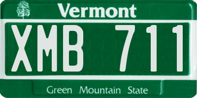 VT license plate XMB711