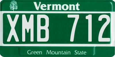 VT license plate XMB712