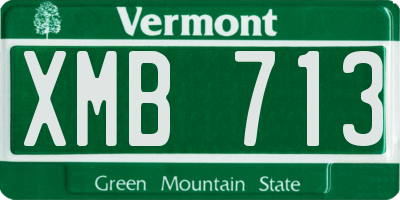 VT license plate XMB713