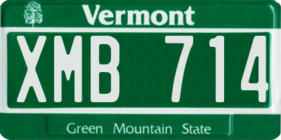 VT license plate XMB714