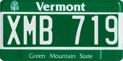 VT license plate XMB719