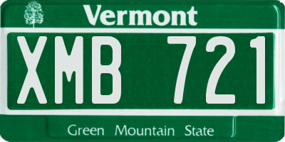 VT license plate XMB721
