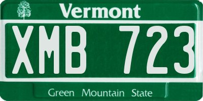 VT license plate XMB723
