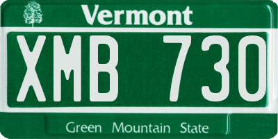 VT license plate XMB730
