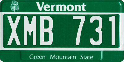 VT license plate XMB731