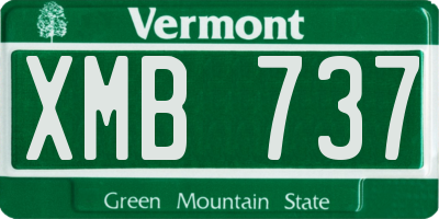VT license plate XMB737