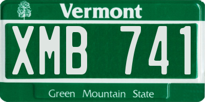 VT license plate XMB741