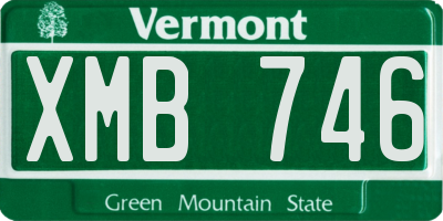 VT license plate XMB746