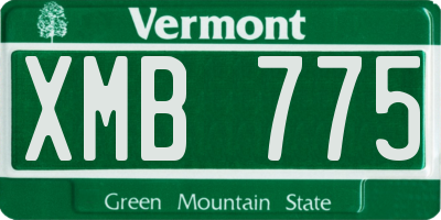VT license plate XMB775