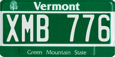 VT license plate XMB776