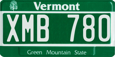 VT license plate XMB780
