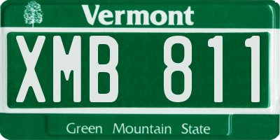 VT license plate XMB811