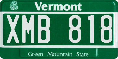 VT license plate XMB818