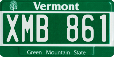 VT license plate XMB861