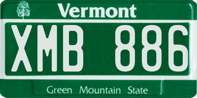 VT license plate XMB886