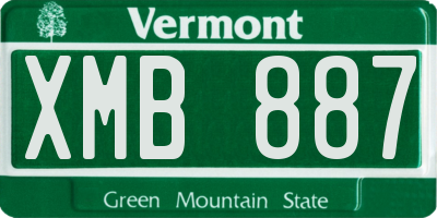 VT license plate XMB887