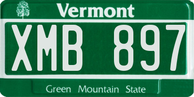 VT license plate XMB897