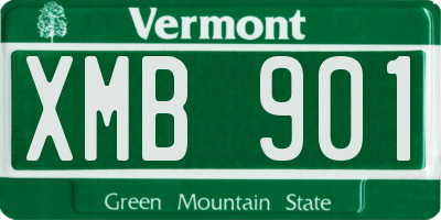 VT license plate XMB901
