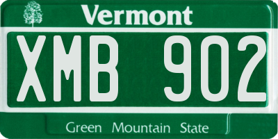 VT license plate XMB902
