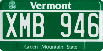 VT license plate XMB946