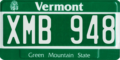 VT license plate XMB948