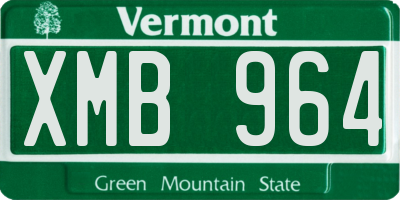 VT license plate XMB964