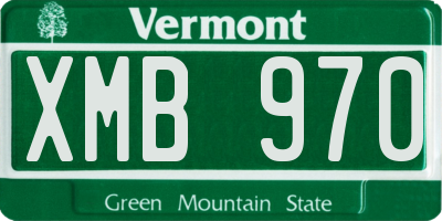 VT license plate XMB970