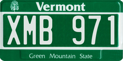 VT license plate XMB971