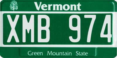 VT license plate XMB974