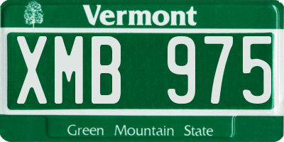 VT license plate XMB975