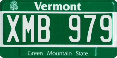 VT license plate XMB979