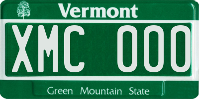 VT license plate XMC000