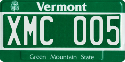 VT license plate XMC005