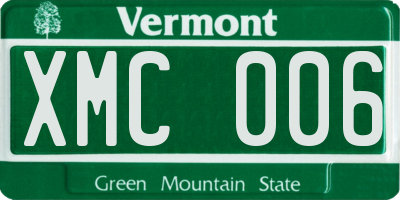 VT license plate XMC006