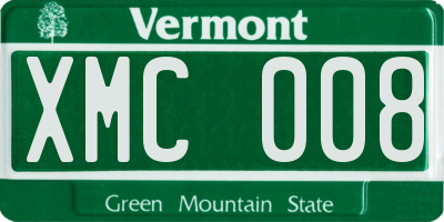 VT license plate XMC008