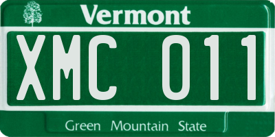 VT license plate XMC011