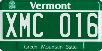 VT license plate XMC016