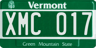 VT license plate XMC017