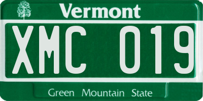 VT license plate XMC019