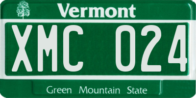 VT license plate XMC024