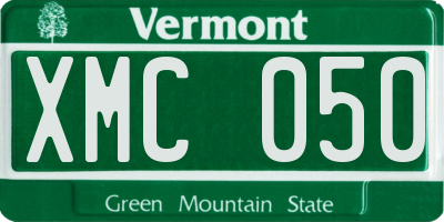 VT license plate XMC050