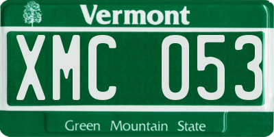 VT license plate XMC053