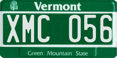 VT license plate XMC056
