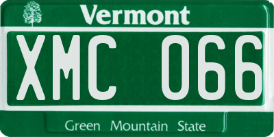 VT license plate XMC066