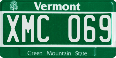 VT license plate XMC069