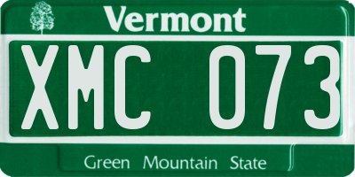 VT license plate XMC073