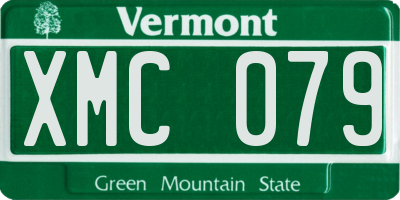 VT license plate XMC079