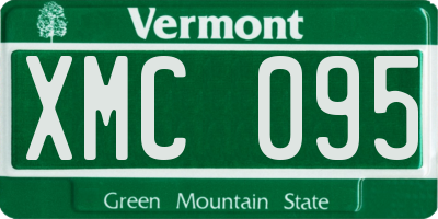 VT license plate XMC095
