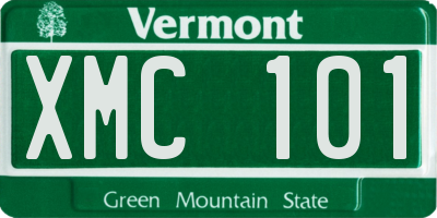 VT license plate XMC101